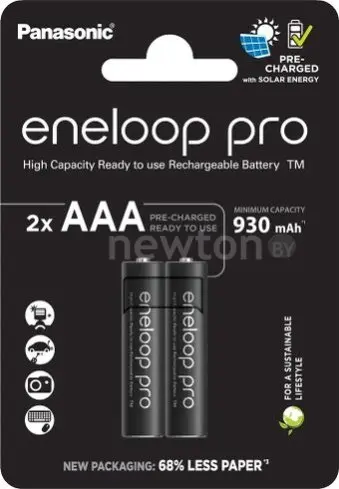 Аккумулятор Panasonic Eneloop Pro AAA BK-4HCDE/2CP (2 шт)