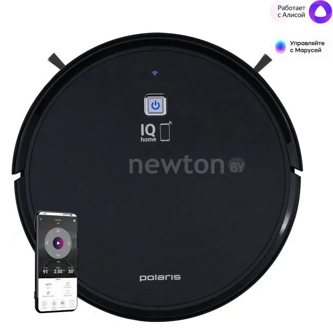 Робот-пылесос Polaris PVCR 4105 WI-FI IQ Home Aqua (черный)