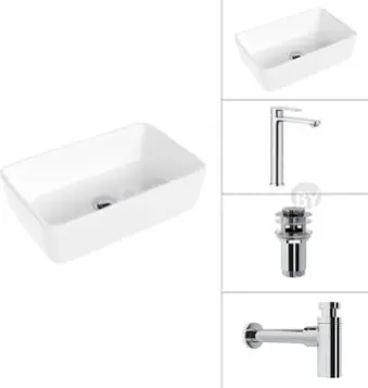 Умывальник Lauter 21674A + Moon 21СK81691C + сифон 21635CH + дон.клапан 21190CH (хром)