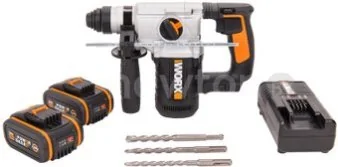 Перфоратор Worx WX392.9 (с 2-мя АКБ, кейс)