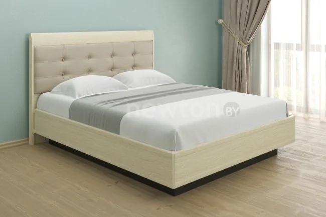 Кровать Лером Камелия КР-1054-БД-К 180x200 (дуб беленый/комбинированный)