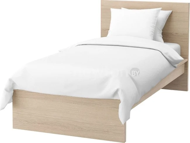 Кровать Ikea Мальм 200x90 (дубовый шпон/беленый, Лонсет) 692.278.88