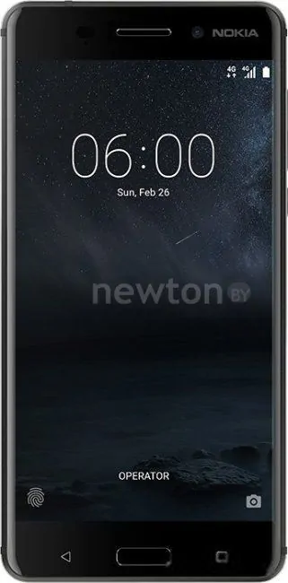 Телефон Nokia 6 (матовый черный)