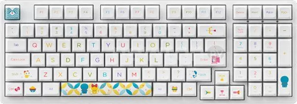 Клавиатура Akko 3098B Doraemon Rainbow (Akko CS Jelly Pink)