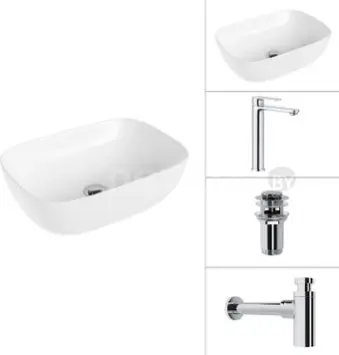 Умывальник Lauter 21493A + Moon 21СK81691C + сифон 21635CH + дон.клапан 21190CH (хром)