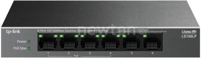 Неуправляемый коммутатор TP-Link LiteWave LS106LP V1