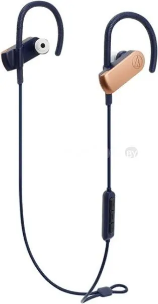 Наушники с микрофоном Audio-Technica ATH-SPORT70BT (синий/золотистый)