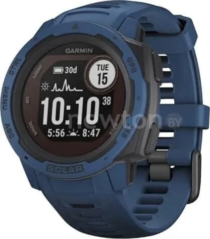 Умные часы Garmin Instinct Solar (голубой прилив)