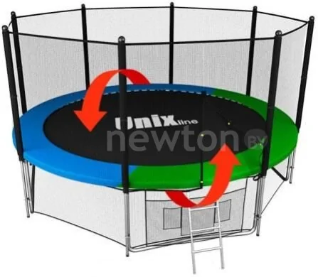 Батут Unix Line Classic 14ft Outside (синий/зеленый)
