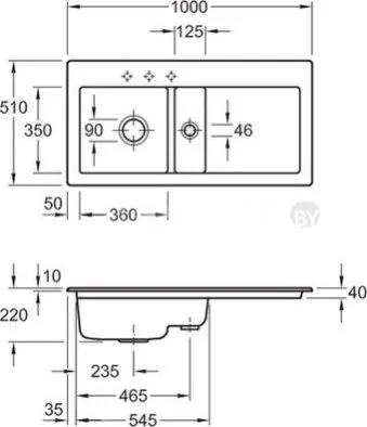 Кухонная мойка Villeroy & Boch Subway 60 677002R1