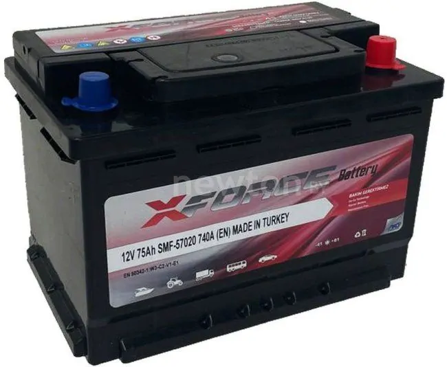 Автомобильный аккумулятор XFORCE 75 R+ (75 А·ч)