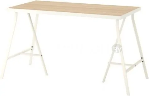 Стол Ikea Линнмон/Лерберг (беленый дуб/белый) 193.047.61