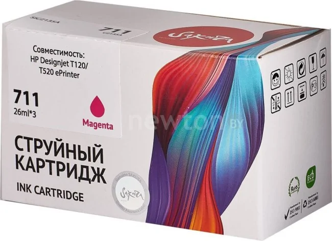 Картридж Sakura Printing SICZ135A (аналог HP 711 magenta)