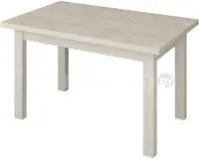 Кухонный стол Senira Кастусь 100-130x60 (дуб выбеленный/белый)