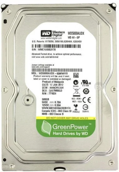 Жесткий диск WD AV-GP 500GB (WD5000AUDX)