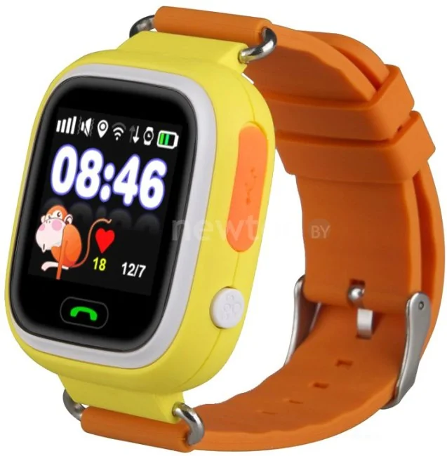 Детские умные часы Smart Baby Watch Q80 (желтый/оранжевый)