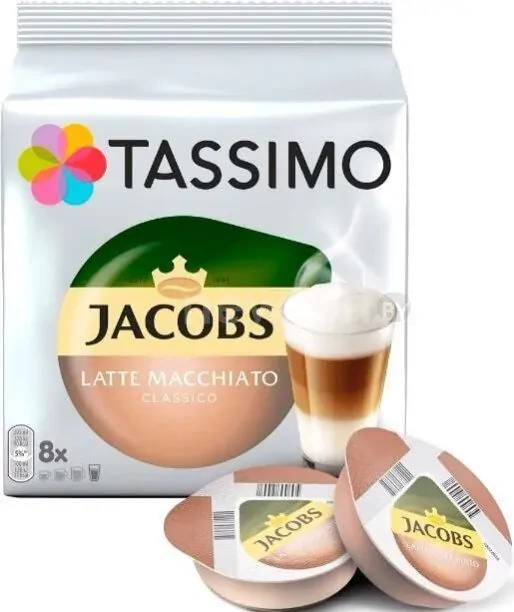 Кофе в капсулах Tassimo Jacobs Latte Macchiato Classico 16 шт