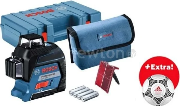 Лазерный нивелир Bosch GLL 3-80 Professional 06159940LM (с кейсом, футбольный мяч)