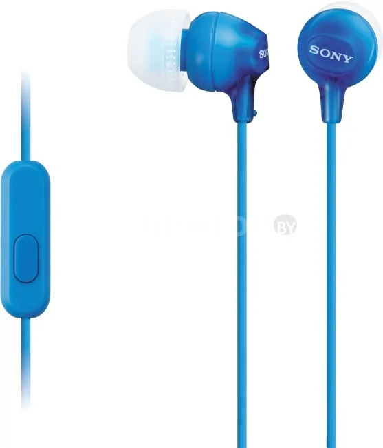 Наушники с микрофоном Sony MDR-EX15AP (синий)