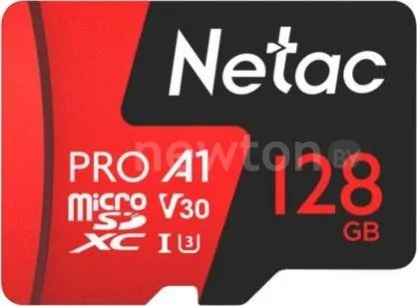 Карта памяти Netac P500 Extreme Pro 128GB NT02P500PRO-128G-R + адаптер