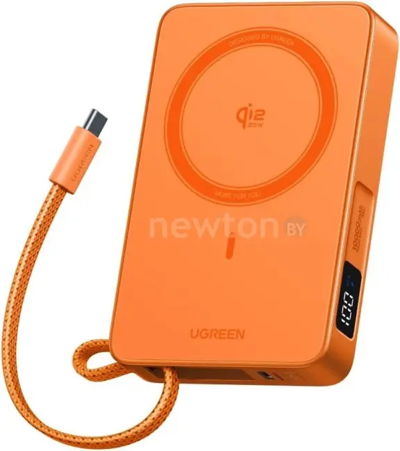 Внешний аккумулятор Ugreen MagFlow PB773 10000mAh (оранжевый)