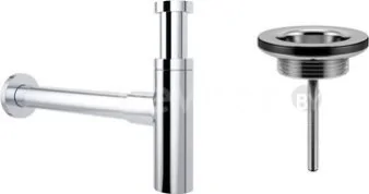 Сифон Wellsee Drainage System 182119005 (сифон, выпуск, хром)