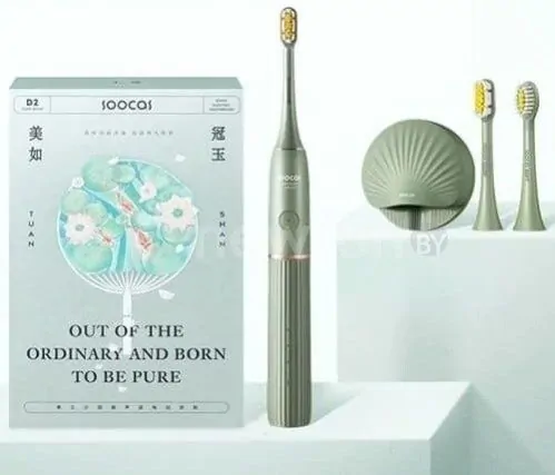 Электрическая зубная щетка Soocas D2 (стерилизатор, 2 насадки, зеленый)