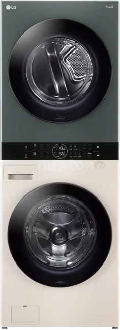 Стирально-сушильная машина с двумя барабанами LG W1S1CVKK2HM