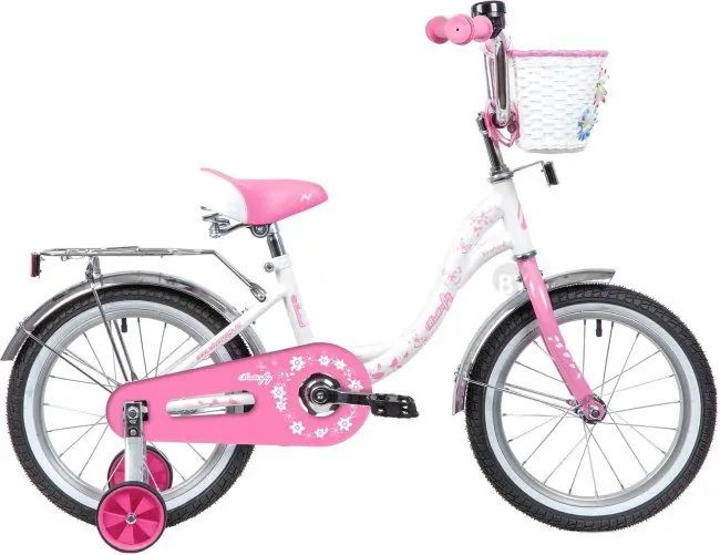 Детский велосипед Novatrack Butterfly 14 2020 147BUTTERFLY.WPN20 (белый/розовый)