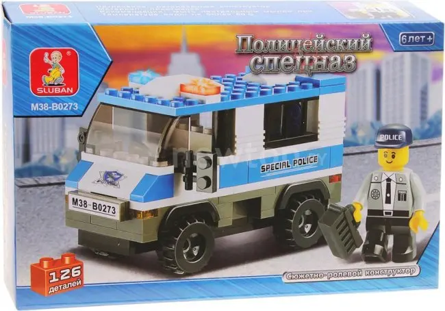 Конструктор Sluban M38-B0273 Полицейский автомобиль
