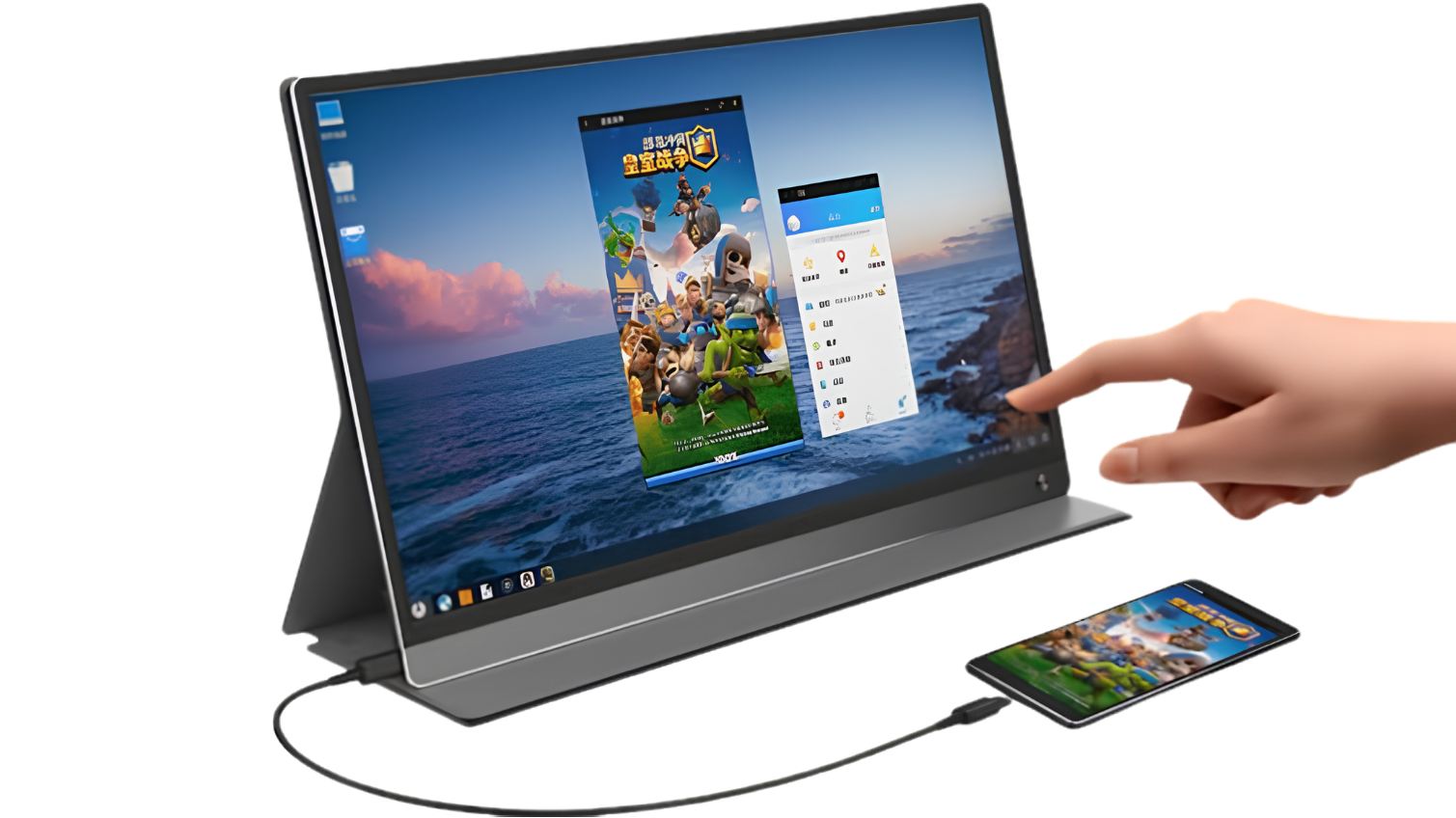 Портативный монитор для игр, смартфона и консоли