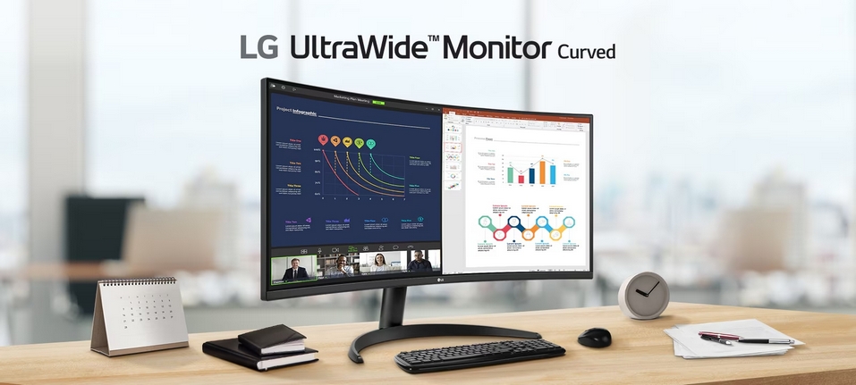 Изогнутые мониторы LG