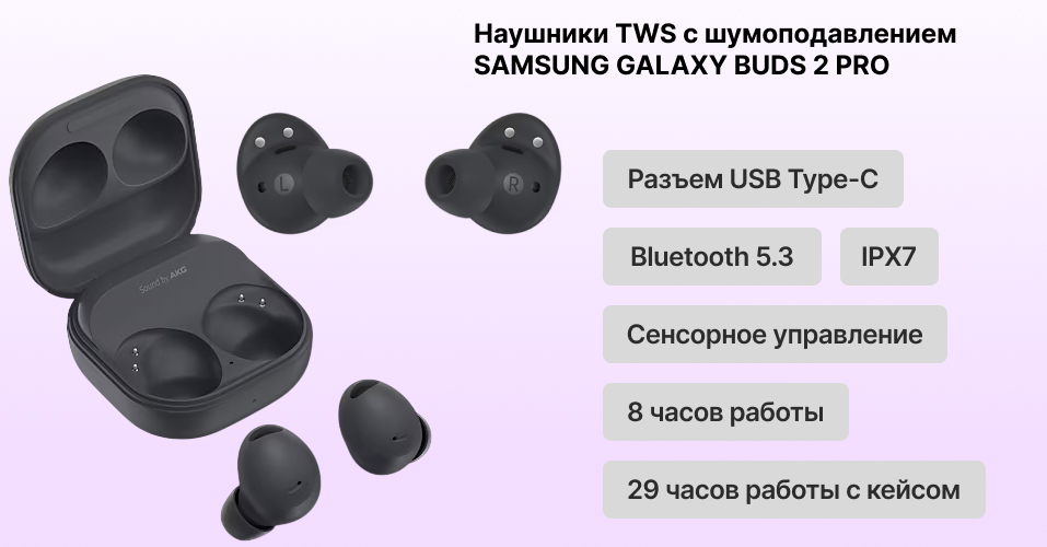 Наушники Samsung Galaxy Buds 2 Pro в Newton.by