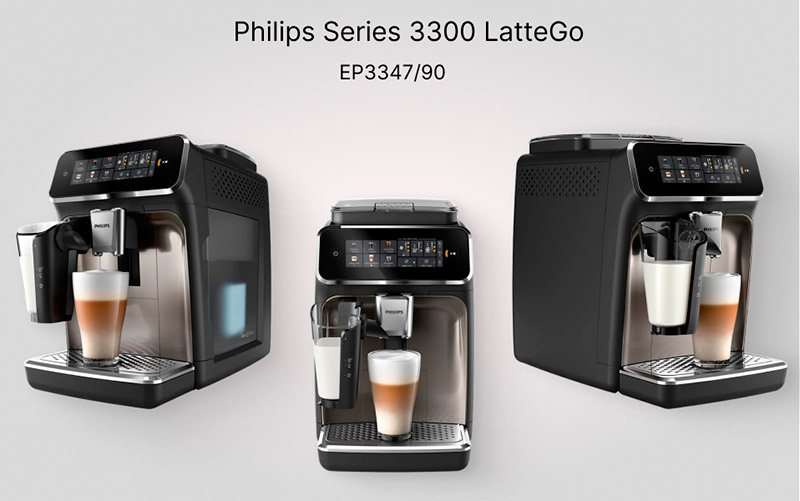 Внешний вид кофемашины Philips Series 3300 LatteGo EP3347/90