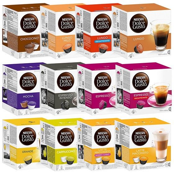 Вкусы капсульного кофе Dolce Gusto