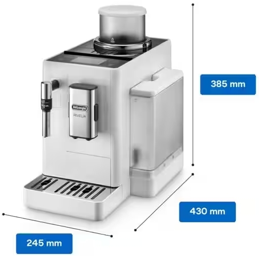 Кофемашина DeLonghi Rivelia EXAM440.35.W: размеры