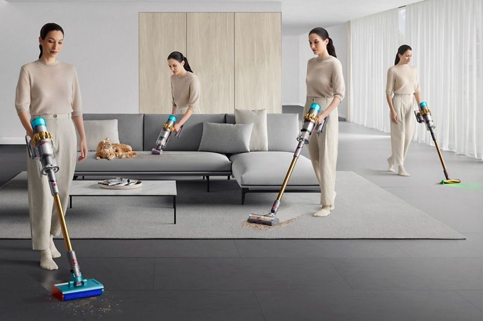 Пылесос Dyson V15s Detect Submarine: очистка ковров и твердых покрытий