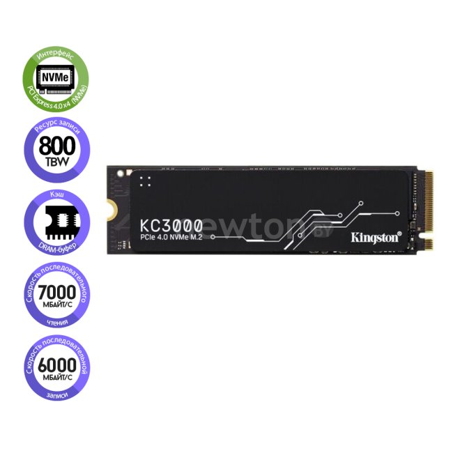 SSD Kingston KC3000 1TB SKC3000S/1024G купить в Минске - цены в интернет-магазине NEWTON.BY, отзывы